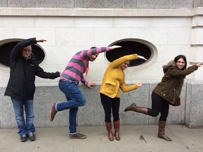 GSK-team dat deelneemt aan een Fun Social
