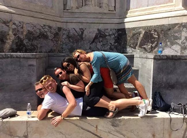 W.IN.E Networking team participating in a custom team building activity in New York, USA