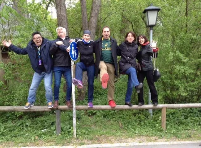 Touch Associates team participating in a outdoor team building activity in Munich, Germany