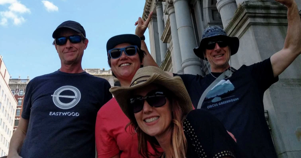 Oomph team participating in an Urban Explorer team building activity in Providence, RI