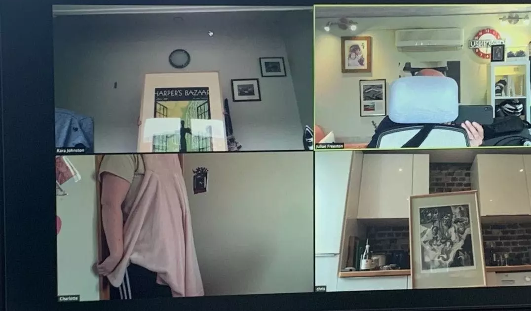 Noah Media Group team participating virtual Spy School team building activity