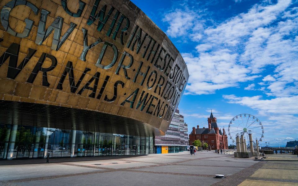 Wales Millennium Centre and Cardiff Bay waterfront