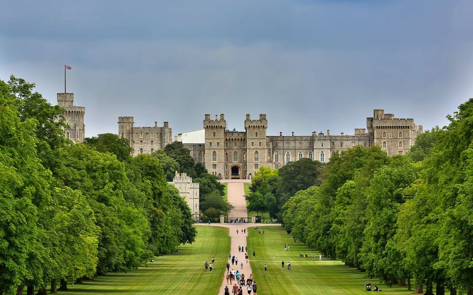 Windsor Castle viewed from the Long Walk