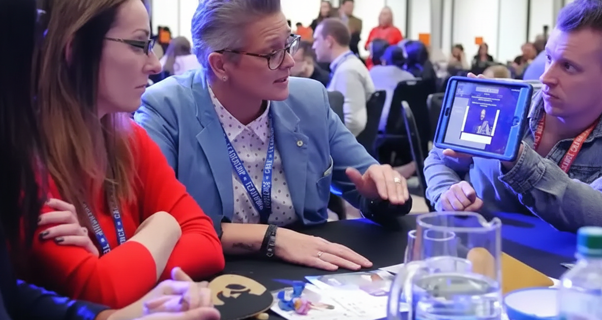 RCGP team participating in an indoor team building activity in London, England
